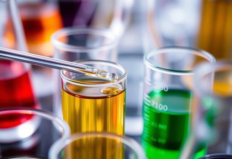 Laboratory scientists working